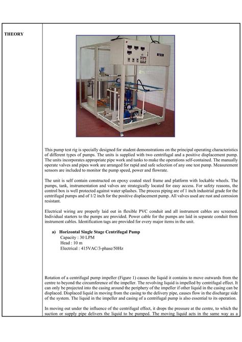 centrifugal pump lab report uitm|Centrifugal Pumps .